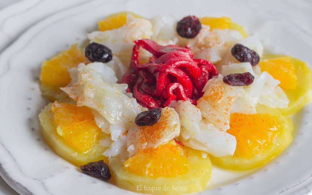 Ensalada de bacalao con naranja