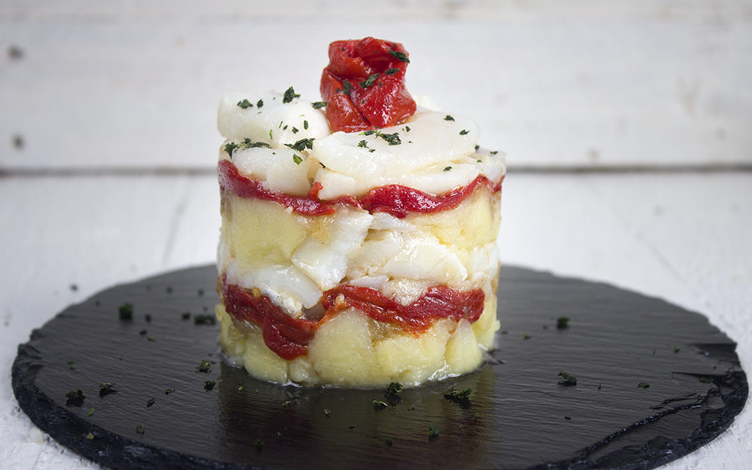 Timbal de bacalo y patatas